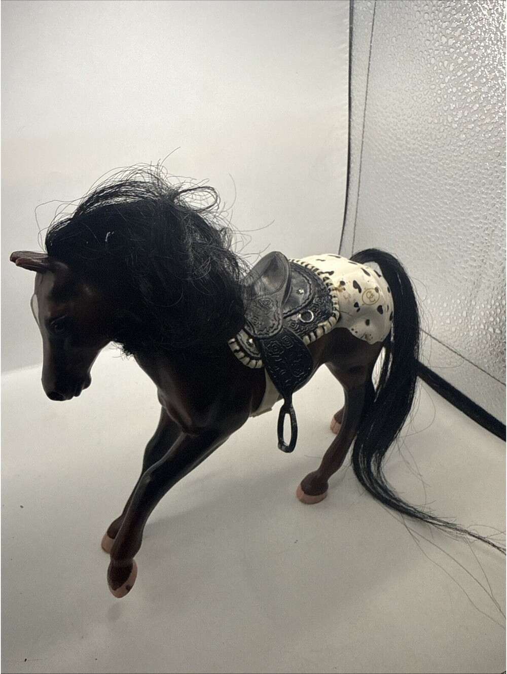 Vintage Grand Champions Appaloosa Horse Toy Figure Western Saddle Empire Marchon